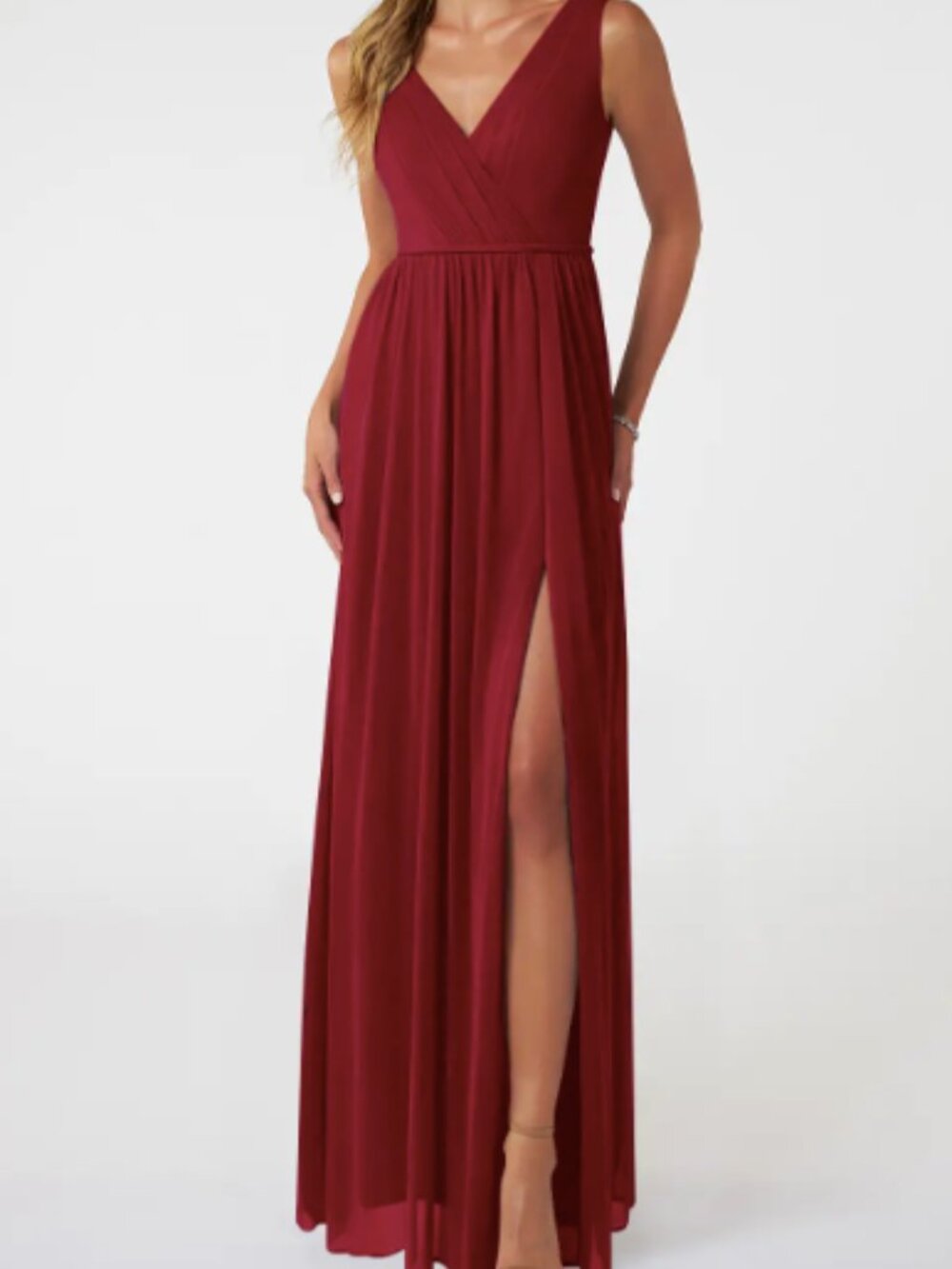 Azazie Tanicia Maxi Dress Burgundy A8 - NEW!!